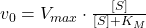 v_0 = V_{max}\cdot\frac{[S]}{[S]+K_M}